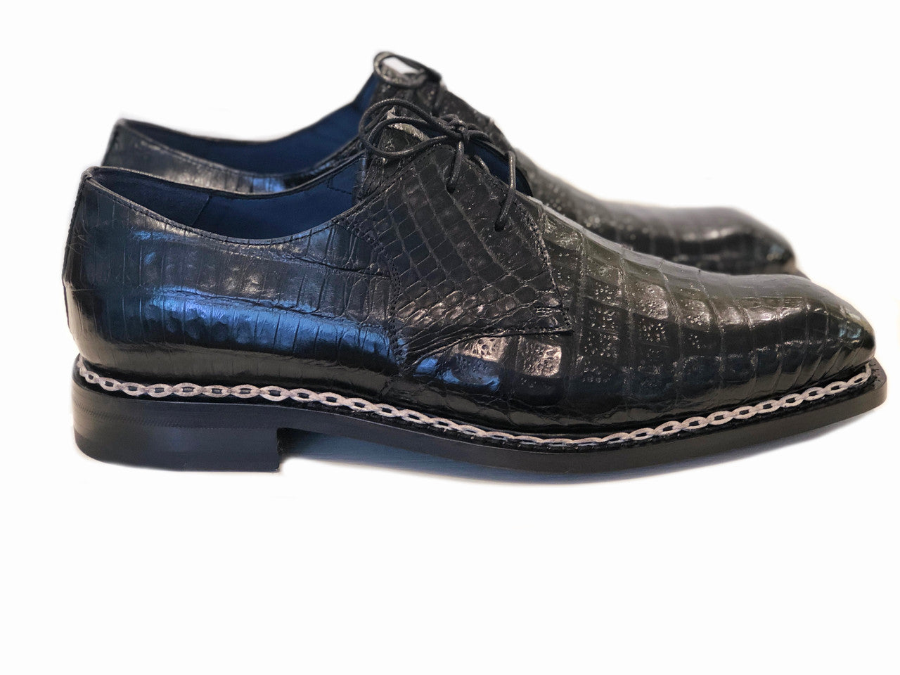 Pelleline Exclusive Mezlan  Camogli Full Alligator Lace up