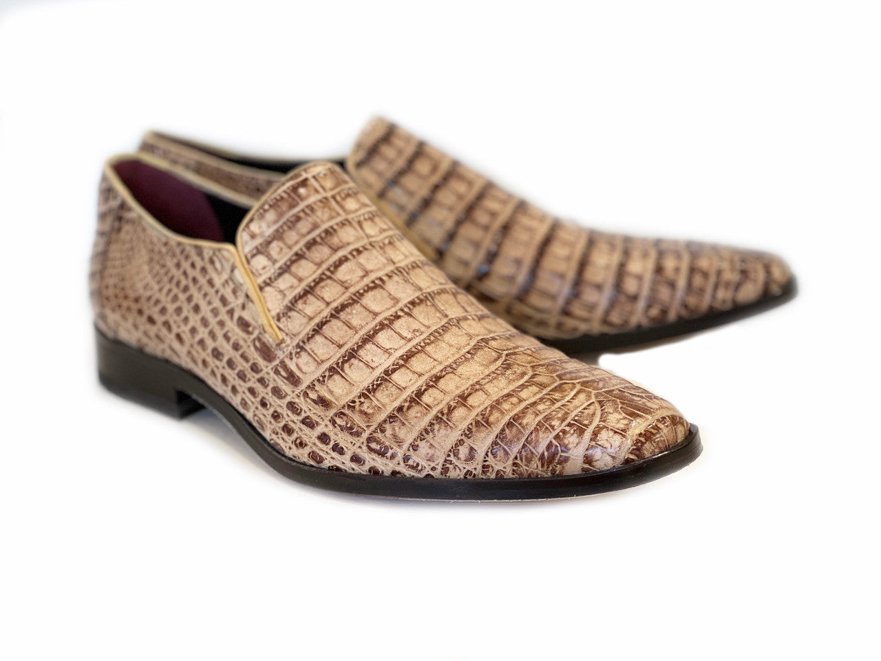 Pelle Line Exclusive Casper Full Crocodile Loafer- Rustic Orix