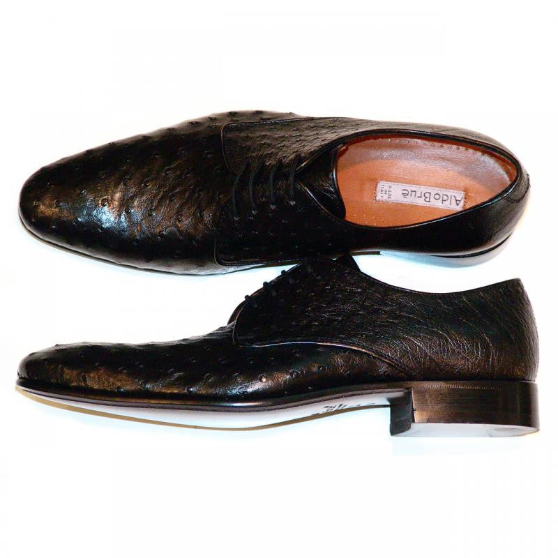 Aldo Brue KL04 Black Genuine Ostrich