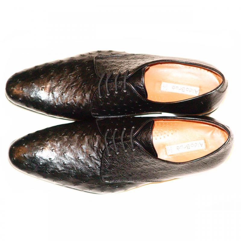 Aldo Brue KL04 Black Genuine Ostrich