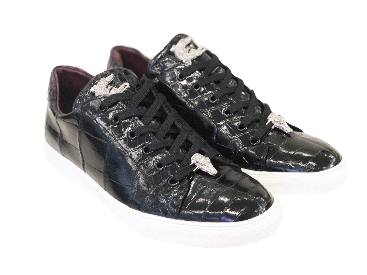 Pelle Line Exclusive Lucio- Full alligator Sneaker Black