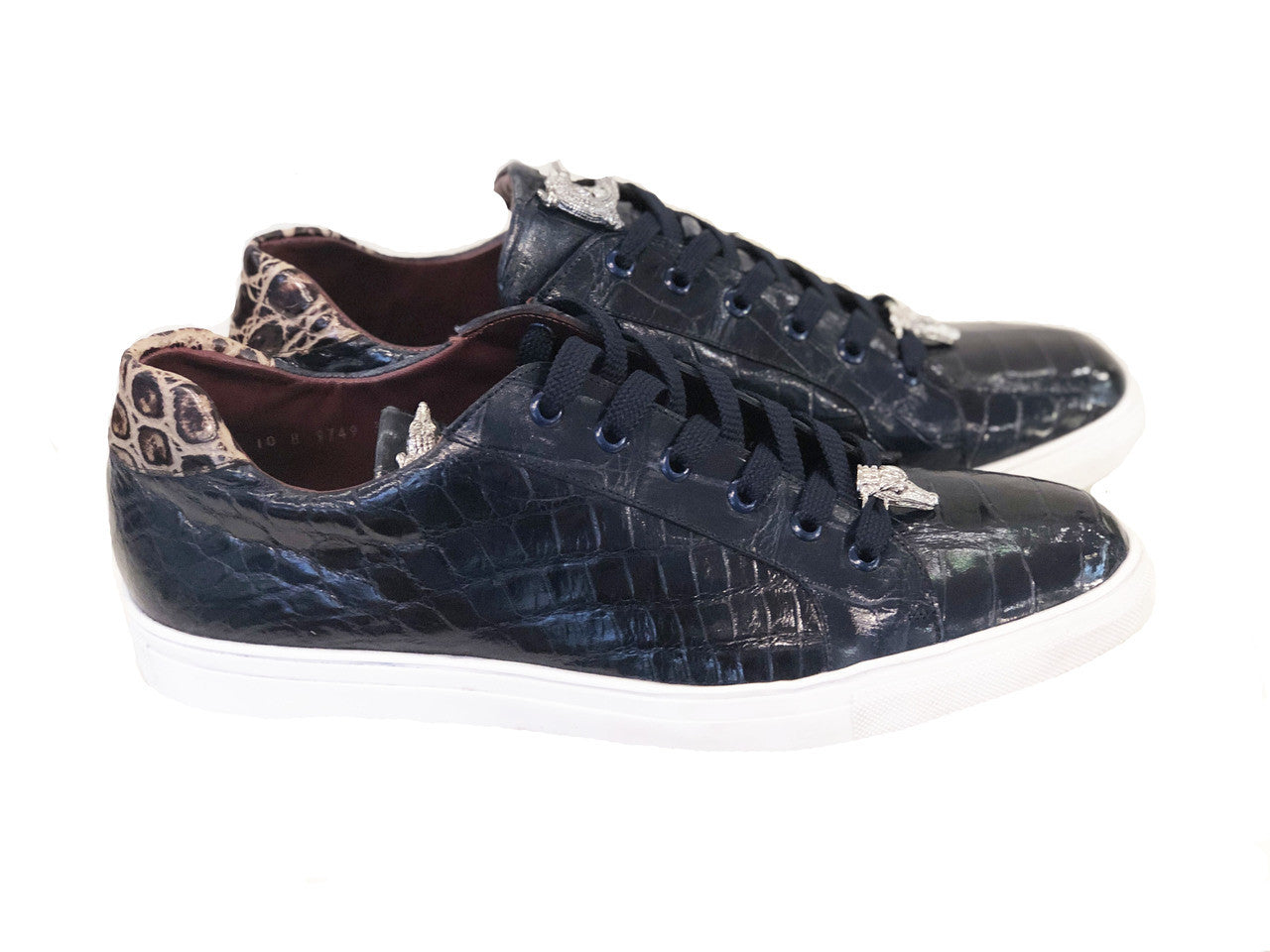 Pelle Line Exclusive Lucio- Full alligator Sneaker Navy