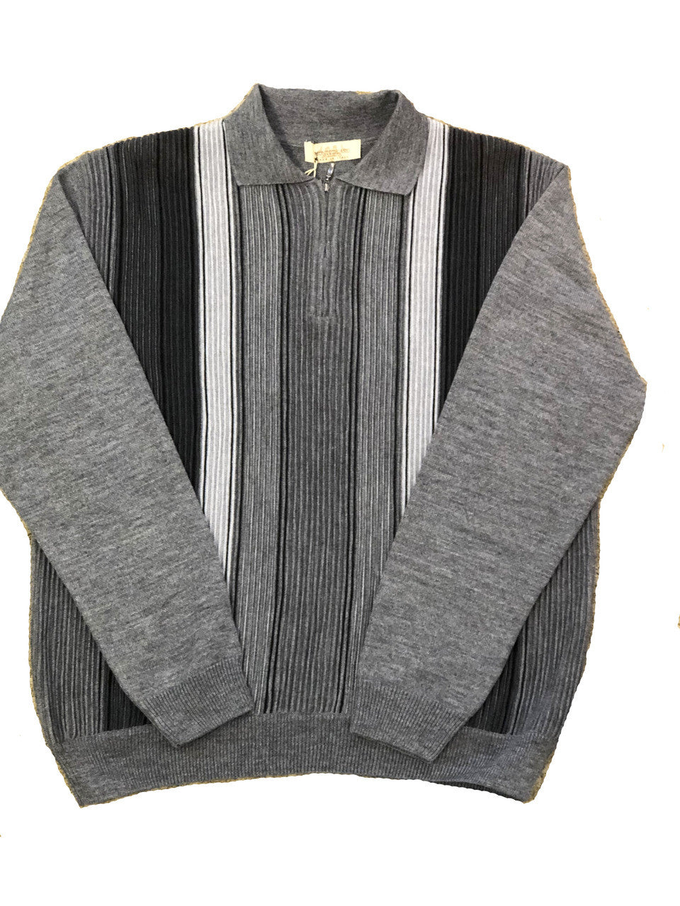 Pelle Line 504 Sweater Zipper Neck  -Grey- FINAL SALE