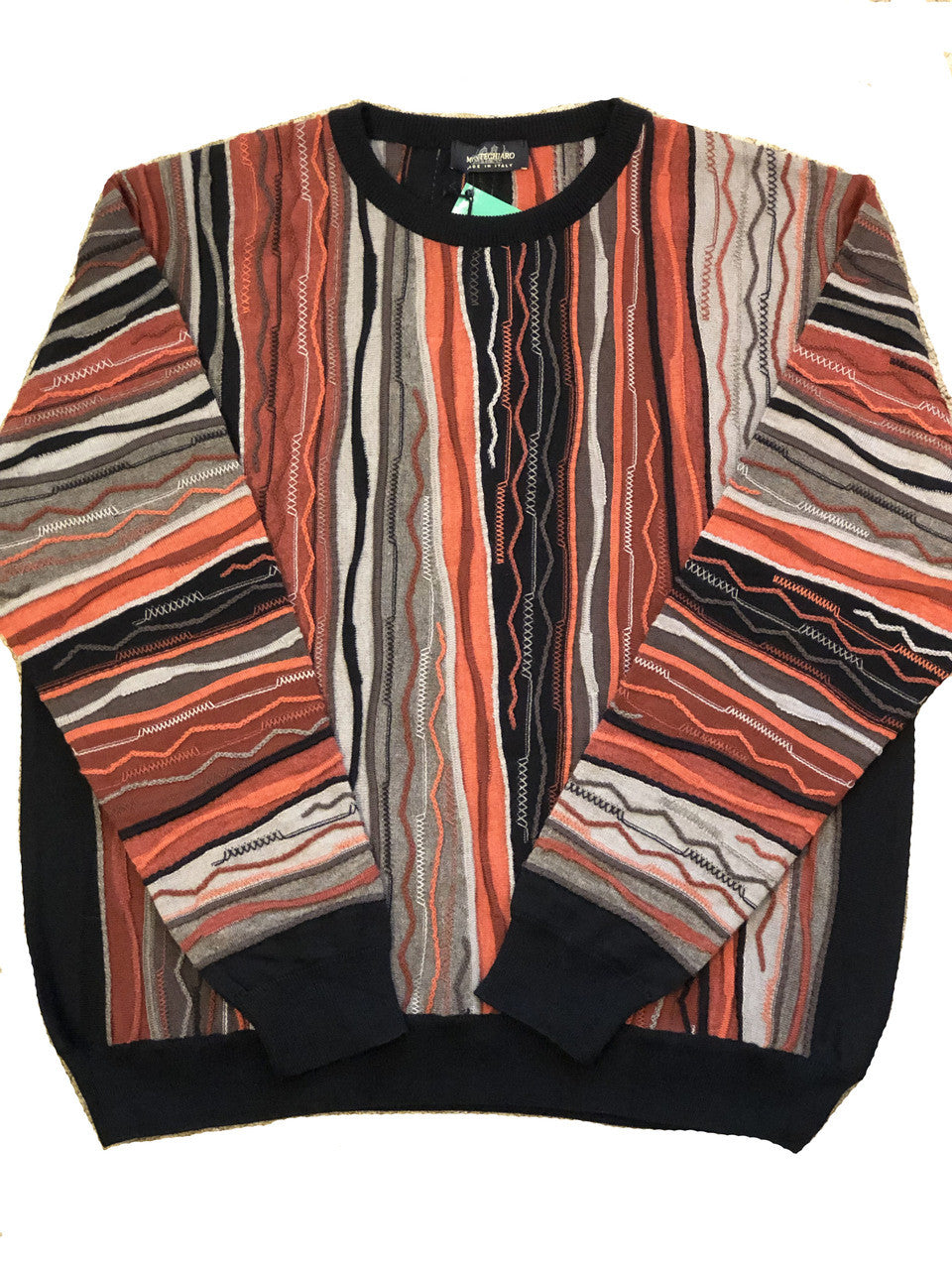 Pelle Line 940 Sweater , Crew Neck - Multi orange- FINAL SALE