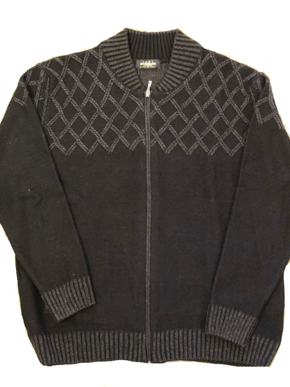 Pelle Line M0520 Zipper cardigan  -Black-Grey- FINAL SALE