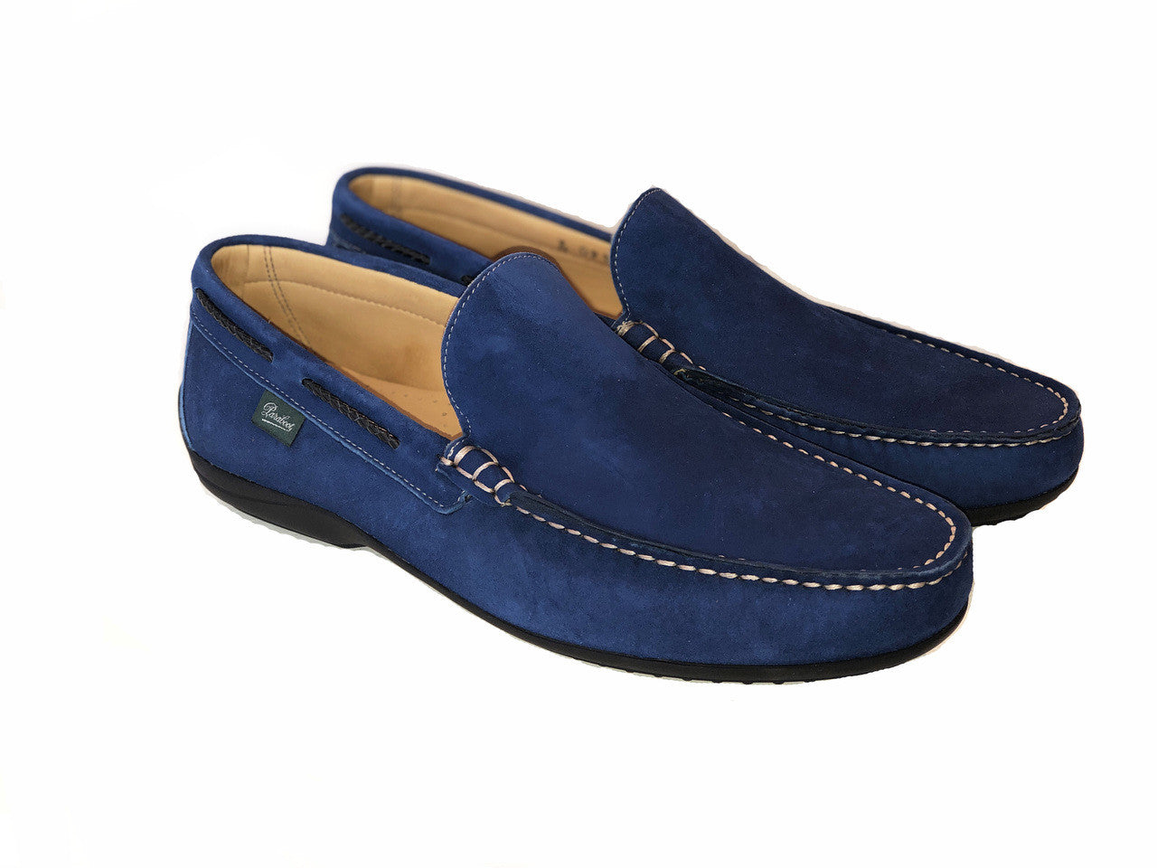 Paraboot Starter Soft Leather Moccasin Blue Suede