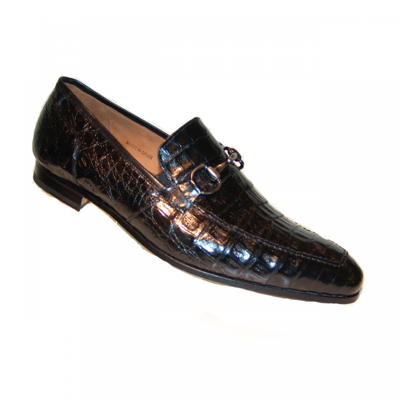 Pelle Line Exclusive Mezlan Torino Alligator Bit Loafer Black