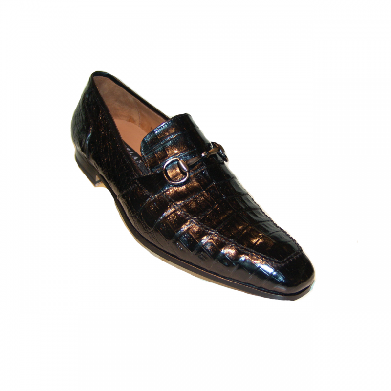 Pelle Line Exclusive Mezlan Torino Alligator Bit Loafer Black