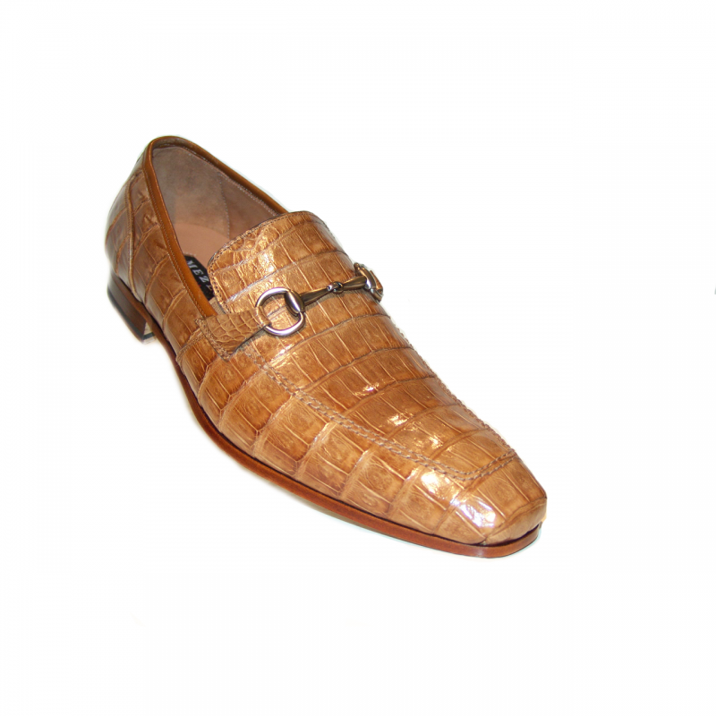 Pelle Line Exclusive Mezlan Torino Alligator Bit Loafer Camel